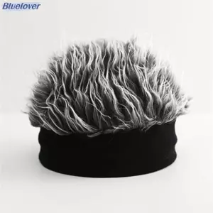 Bluelover Sáng Tạo Tóc Giả Nón Ngộ nghĩnh Mũ Tóc Ngắn Dành Cho Nữ Mới Lạ Đường Phố Hip Hop Beanie Mũ Spiked Tóc Giả Ngộ nghĩnh Retro Mũ Mới