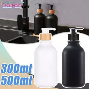 BORAGETE 300 / 500ml Dầu Gội Bơm Chai Hộp Đựng Trang Trí Xà Phòng Bơm Tre