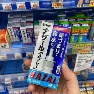 Chai Xịt mũi ngạt mũi Nazal Sato 30ml nội địa Nhật Bản Mẫu mới_from Japan