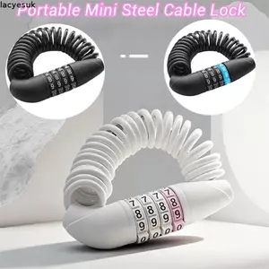 Khóa mũ bảo hiểm LACYESUK, Khóa dây mật khẩu di động an toàn, Phụ kiện xe đạp Kết hợp 4 chữ số linh hoạt Khóa kết hợp co giãn Xe máy