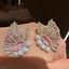 Thời Trang Hàn Quốc Dài Zircon Thanh Lịch Phong Cách Mới Ánh Sáng Sang Trọng Bông Tai Hoa Ngọc Trai Bán Buôn