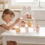 Quà Tặng Giả Vờ Tiệc Trà Món Tráng Miệng Đứng Sơn Hồng Sweet Shop Play Set Đánh Bóng Cạnh Cho Bé Gái, Trẻ Em