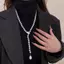 AqToCna Thời Trang Nữ Trang Sức Ngọc Trai Hạt Nelace Dài Áo Len Dây Xích Nelace Cho Nữ Đầm Phụ Kiện Quà Tặng AqToCna