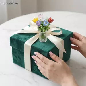 Bộ hoa thủy tinh nhân tạo 6 hoặc 7 món sống động như thật Quà tặng trang trí nhà cửa cho phòng khách Phòng ăn hoặc không gian làm việc [VN]