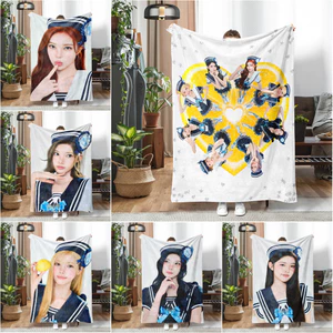 Kpop Hearts2Hearts 《 Lemon Tang 》 Chăn Flannel in hình, Chăn ném một mặt mềm mại dành cho người hâm mộ