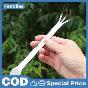 1Pc Mới Thép Không Gỉ Root Rake Cây Cảnh Chậu Cây 3-Prong Loosen Đất Dụng Cụ Cầm Tay Chống Rỉ Sét Nhà Dụng Cụ Làm Vườn