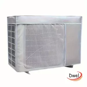 Bảo vệ điều hòa không khí DWEL, Vỏ điều hòa màu bạc nhiều kích thước, Vỏ chống nắng chống bụi ngoài trời