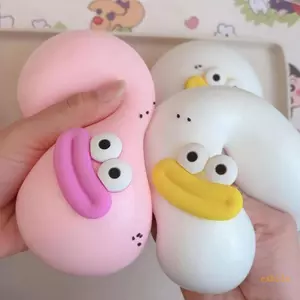 Exhila Siêu Mềm TPR Fidgety Đồ Chơi Miệng Lớn Hấp Bun Thiết Kế Co Giãn Giảm Căng Thẳng Cho Người Lớn Trẻ Em 10Cm