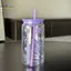 HL Kawaii Bình Nước Thẩm Mỹ Tumbler Cho Đá Cà Phê Nước ép Trà Nơ Dễ Thương Cốc Nhựa Có Nắp Ống Hút Chai Uống Di Động LMWU