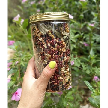 Trà Gạo Lứt Xạ Đen Hoa Nhài [ MIX 8 VỊ ] HỘP 500G, Trà Gạo Lứt giảm cân.