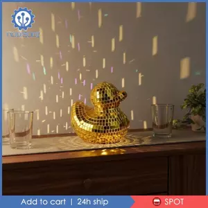 Trang trí động vật bằng kính phản chiếu hình con vịt Disco thu nhỏ để trang trí phòng khách và nhà cửa