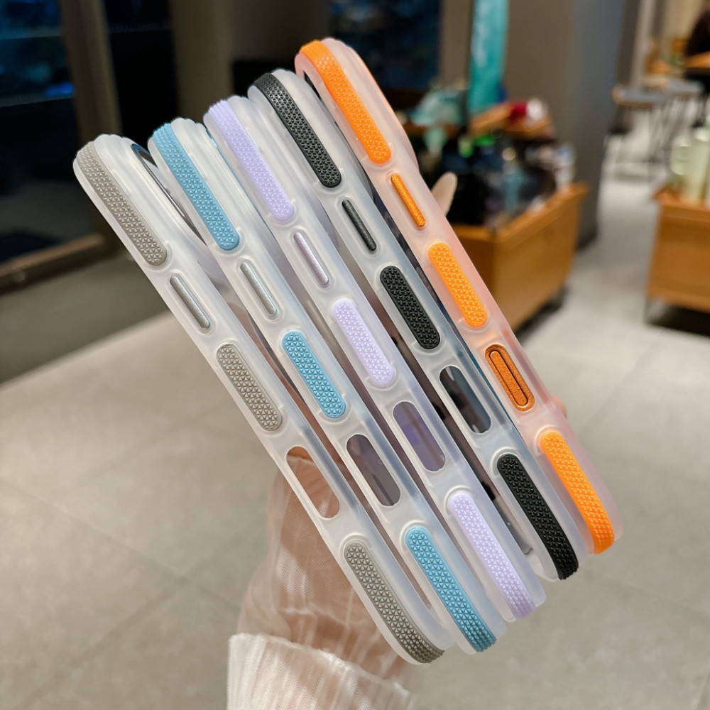 Ốp điện thoại chống trượt bên nhiều màu sắc có giá đỡ ống kính cho iPhone 17 16 15 14 13 12 Pro Max 16 15 14 Plus 11 Vỏ thời trang chống rơi từ tính trong suốt