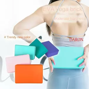 Khối xốp Yoga DARON, Khối tập yoga màu trơn mật độ cao, Thiết bị thể hình Nhẹ chống trượt Đạo cụ EVA Gạch Thiền