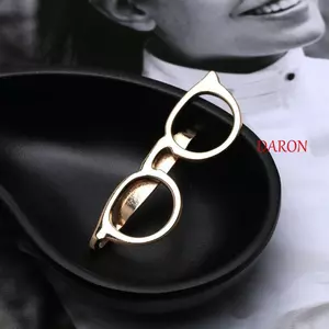 DARON Kẹp Cà Vạt Kim Loại Sáng Tạo Hàng Ngày Trang Sức Thời Trang Cưới Kính Đơn Giản Hình Khóa Kẹp