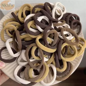 Giá đỡ đuôi ngựa NKSFX, Dây buộc tóc đàn hồi Nylon có độ đàn hồi cao, Bộ phụ kiện tóc Morandi bền bỉ 200 chiếc dành cho nữ và bé gái