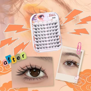 Fox Style Single Cluster Lông mi giả C Curl 10-12mm Nhìn tự nhiên