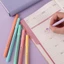 Bút Highlight Đánh Dấu Cho Học Sinh, Bút Dạ Quang Ngòi Brush 6 Bút Màu Tươi Sáng Nhiều Màu