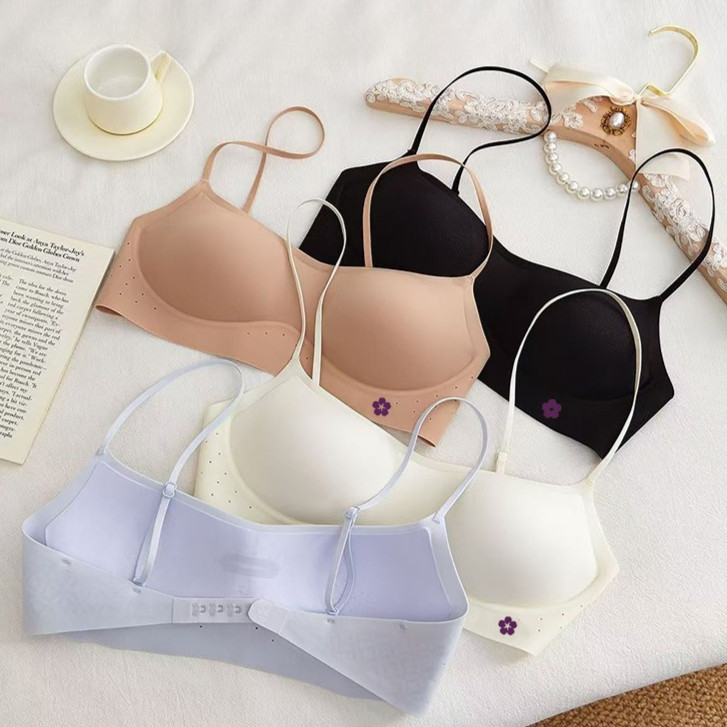 🎀bearbra🎀Dây đeo vai mỏng cổ thấp liền mạch lưng đẹp tập hợp áo ngực mỏng thoáng khí vô hình