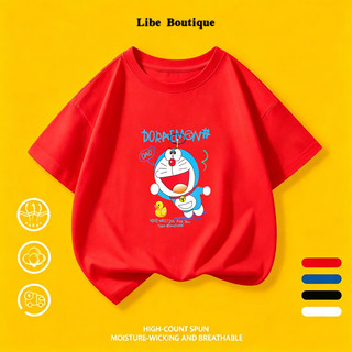 (Giao hàng trong 24 giờ) Áo Thun Màu Hồng Unisex Cotton Mềm, In Mèo Xanh Hoạt Hình Dễ Thương, Nhiều Màu, Phù Hợp 9-65kg