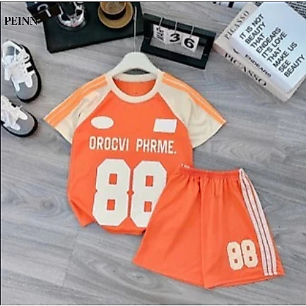 [Peinn] Set bộ quần áo mùa hè dành cho bé trai và bé gái 15-45kkg mẫu số 78. Chất liệu thoáng mát. HE47 - EB61