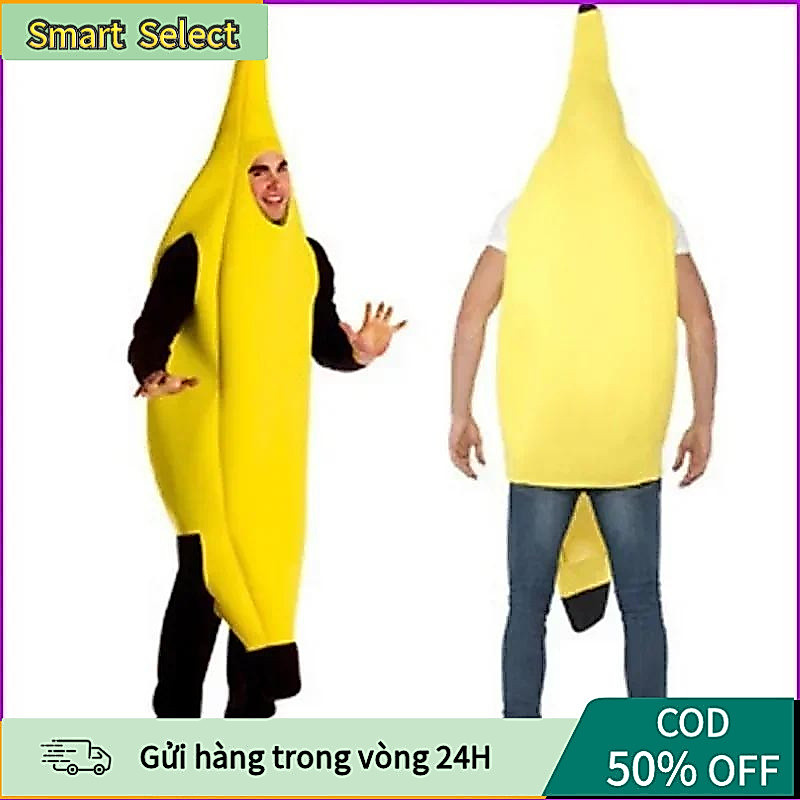 [COD] Trang phục Halloween hóa trang cosplay quả chuối độc đáo cho người lớn và trẻ em