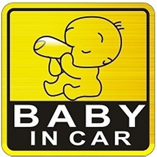 Tem Dán Ô Tô Baby In Car SH Autocare, Chống Thấm Nước, Nắng, Phản Quang Trong Bóng Tối, Dán Đuôi Xe