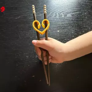 1 / 4 Dụng Cụ Hỗ Trợ Chopstis Hình Trái Tim Thực Phẩm Dễ Dàng Piing Cho Người Mới Bắt Đầu, Thích Hợp Cho Mì, Sushi, Và Hơn Thế nữa, VN Có Thể Tái Sử Dụng
