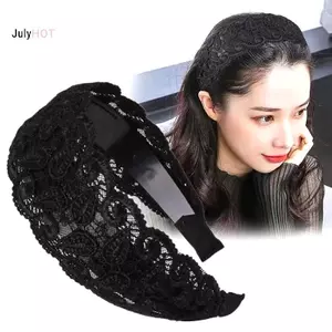 JULYHOT Phong Cách Hàn Quốc Thời Trang Tính Khí Đầu Quấn Ren Hoa Băng Đô Quấn Tóc Cho Nữ Rộng Tóc Không Trơn Trượt Thanh Lịch Vintage Massivedeals