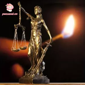PWSEND Giả Đồng Trang Trí, Thiết Kế Retro Giả Đồng Nữ Thần Công Lý Trang Trí, Phong Cách Retro Chủ Đề Công Lý Phong Cách Châu Âu Bàn Làm Việc Nữ Thần Trang Trí Phòng Khách