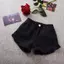 ✿ Bé Gái Mờ Viền Denim Quần Short Co Giãn Eo Đau Khổ Jean Quần Short Trẻ Em Quần Mùa Hè