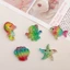 Set Charm Cá Ngựa Cá Vàng Sao Biển Bạch Tuộc Vỏ Sò Trang Trí Dép Dễ Thương Cao Cấp