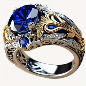 Châu Âu Mỹ Bán Đá Quý Phong Cách Mới Độc Đáo Nhẫn Đính Hôn Retro Zircon Niche Cao Cấp Độc Đoán Thời Trang Nhẫn 2026-6-26