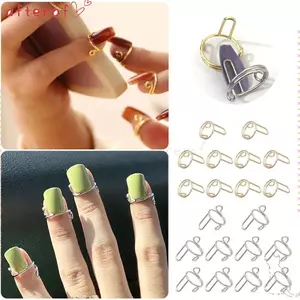 Nhẫn Móng Tay AFTEROF, Cho Móng Tay Giả Pháp Cho Móng Tay Giả Đầu Ngón Tay Nhẫn Móng Tay, Chất Lượng Cao Màu Vàng Móng Tay Nghệ Thuật Trang Trí Màu Bạc Phalanx Nhẫn Bé Gái