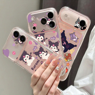 Ốp Lưng IPhone 13 15 11 17 16 12 14 ProMax  Kuromi phong cách đen tối 7 8Plus XR X XS Max