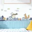 Decal Dán Tường Hình Đoàn Tàu Động Vật Dễ Thương Có Keo Sẵn 131x30cm - Trang Trí Phòng Bé