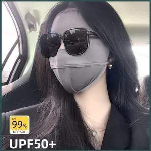 YT4 facekini Mặt nạ chống nắng bằng lụa băng Chống tia cực tím Mũ chống nắng toàn mặt Mặt nạ góc cảm giác mát mẻ và thoáng khí