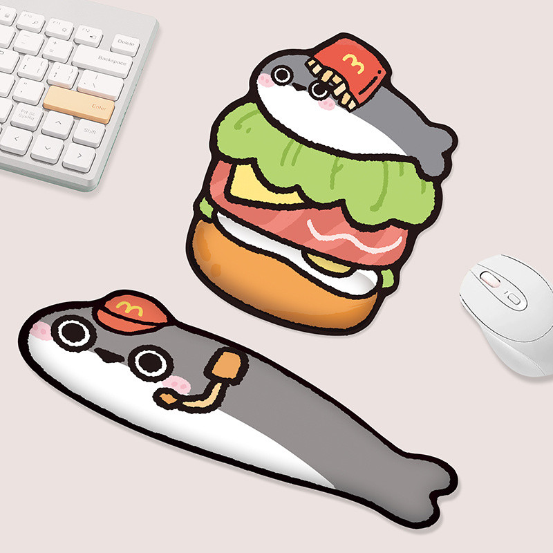 Dễ Thương Mai M-Wrist Mouse Pad Bàn Phím Bảo Vệ Cổ Tay Còn Lại Bàn Phím Miếng Lót Chuột Văn Phòng Miếng Lót Bàn Chống Trơn Trượt U47Z