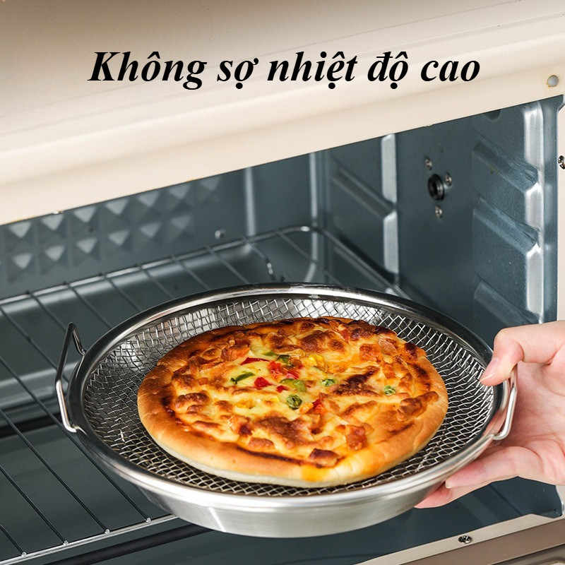 Set Khay Vỉ Lọc Dầu Inox 201 - Chống Gỉ, Ráo Dầu Hiệu Quả, Dùng Cho Lò Nướng & Nồi Chiên