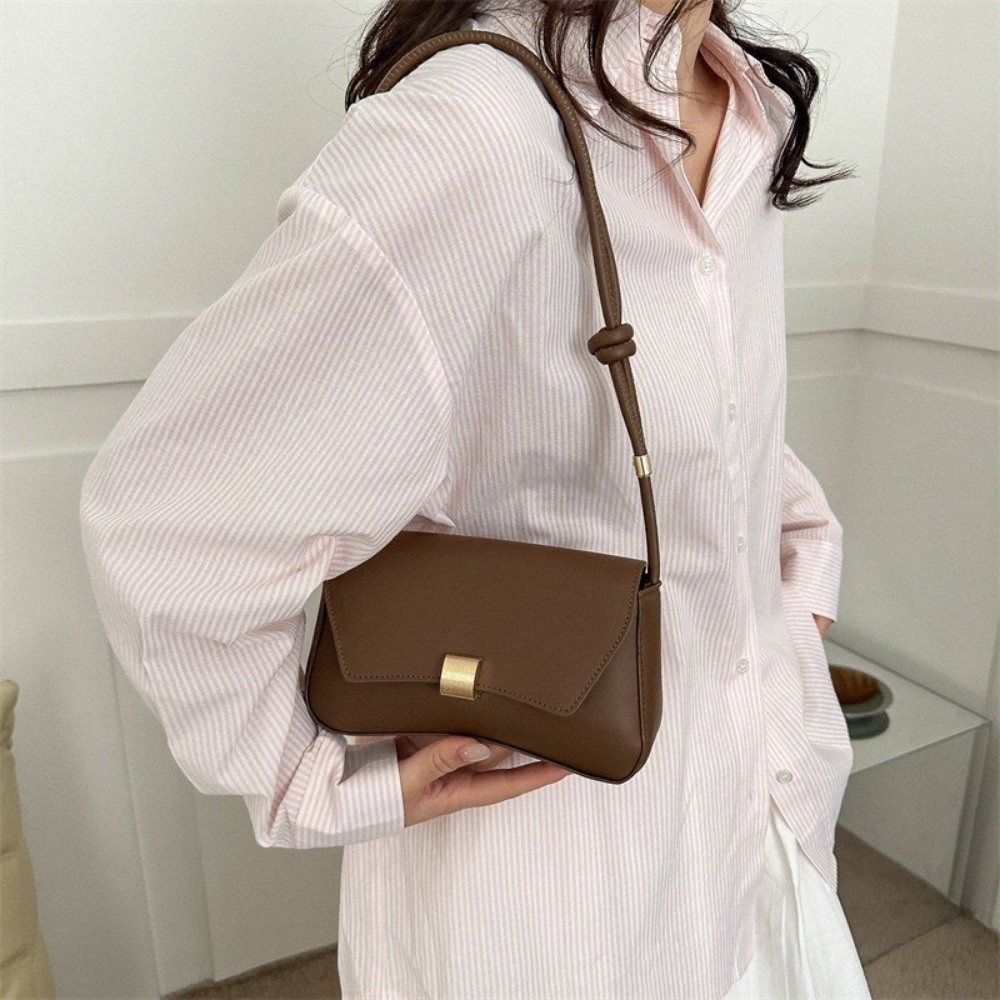 Túi đeo chéo JKDESIGN, Ví đeo nách nhẹ bằng da PU, Phong cách cổ điển Màu trơn chống nước nắp Satchels Quà tặng ngày lễ