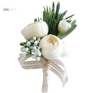 Hoa Mô Phỏng Tươi Corsage & Boutonnière - Phụ kiện dành cho chú rể và phù dâu trong đám cưới