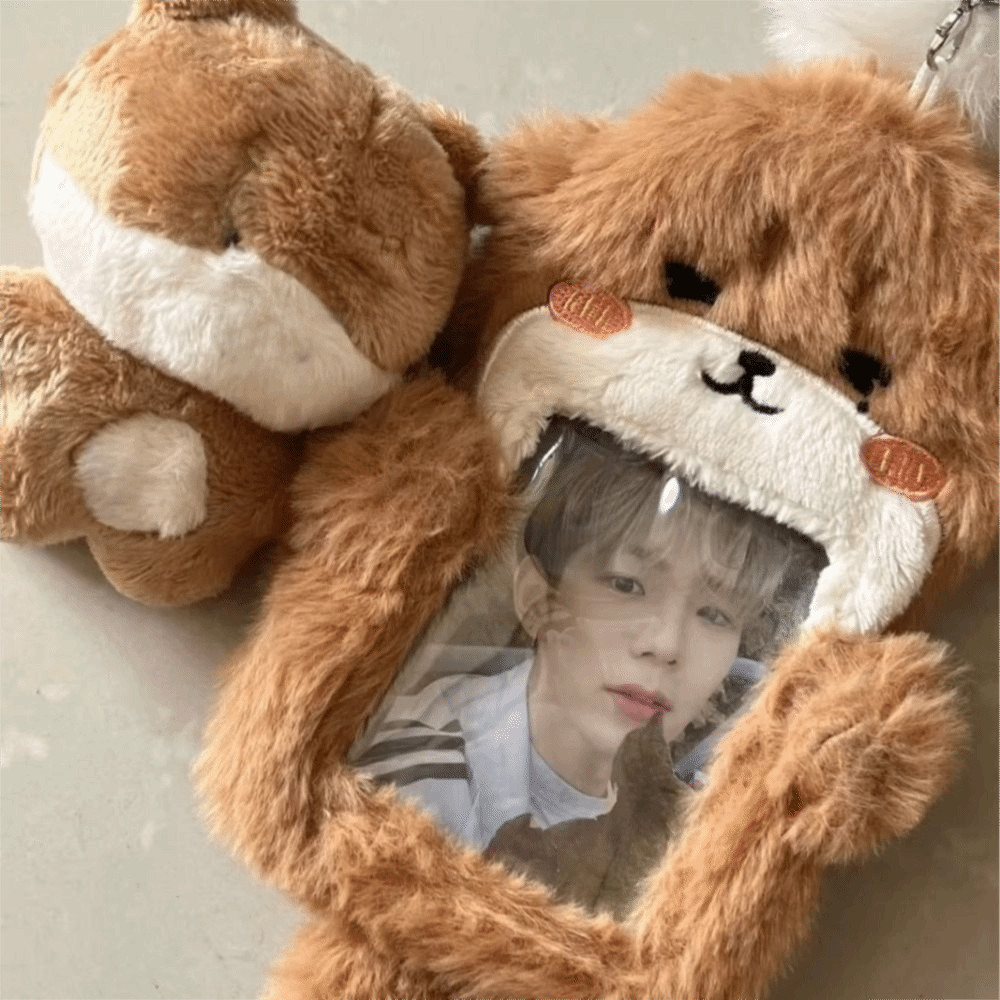 Photocard sang trọng WOAY, Túi hoạt hình Móc khóa Photocard, Hộp đựng thẻ ảnh đa chức năng dễ thương thời trang Văn phòng trường học