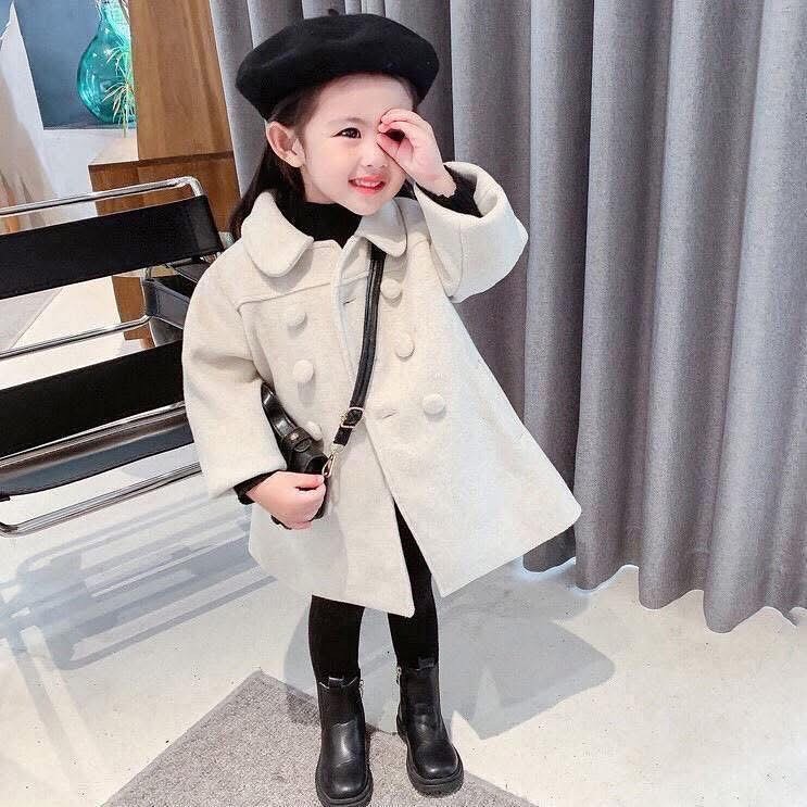 ÁO KHOÁC DẠ KID BÉ GÁI 2 MÀU