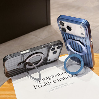 [Pha lê sáng bóng] Ốp điện thoại giá đỡ gấp vô hình cho IPhone 17 Pro Max 17 Air 11 12 13 14 15 16 Pro Max Plus Vỏ chống sốc từ tính Acrylic cứng