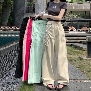 Misa Thời Trang Và Thường Ngày Ngọt Ngào Dây Rút Eo Cao Rời Mỹ Quần Công Sở