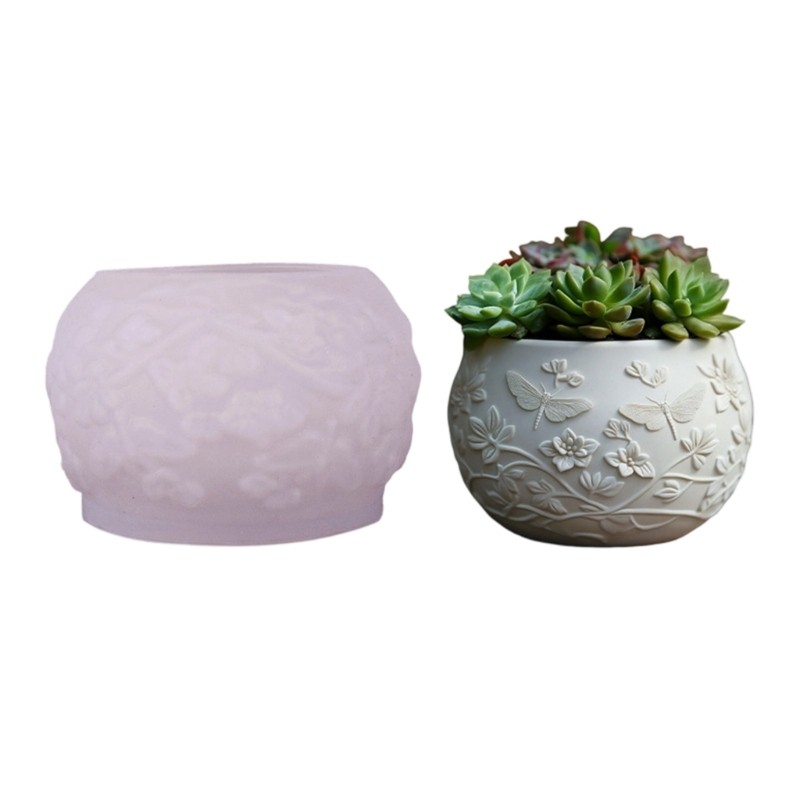 Khuôn trồng cây silicon có thể tái sử dụng Wellb với nhựa thiết kế chuồn chuồn chi tiết