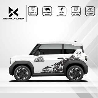 Tem dán xe VF3 - Decal Sticker Vf3 - Decal Dán Xe - Vf3 Camping