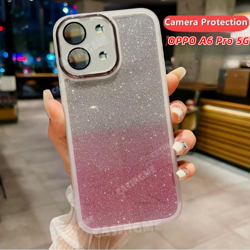 OPPO A6 Pro 5G 2025 Vỏ Lấp Lánh Bling Cho OPPOA6Pro OPPO A6 A 6 A6Pro A6 Pro A6i 4G 5G 2025 Vỏ Điện Thoại Silicon Mềm Trong Suốt Bảo Vệ Ống Kính Máy Ảnh Ốp Lưng Chống Sốc