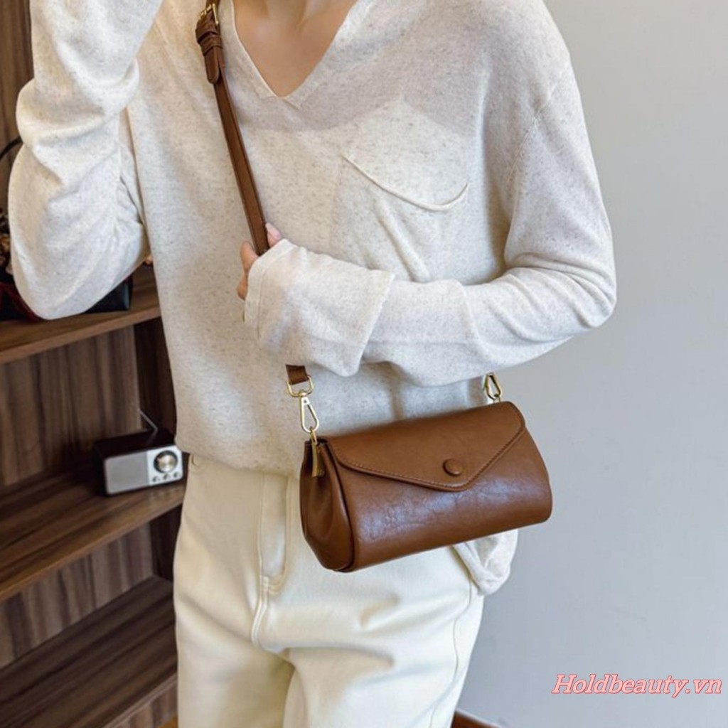 Túi Đeo Vai Nữ Dung Tích Lớn Dây Đeo Có Thể Điều Chỉnh Ví Da PU Túi Đeo Ngang
