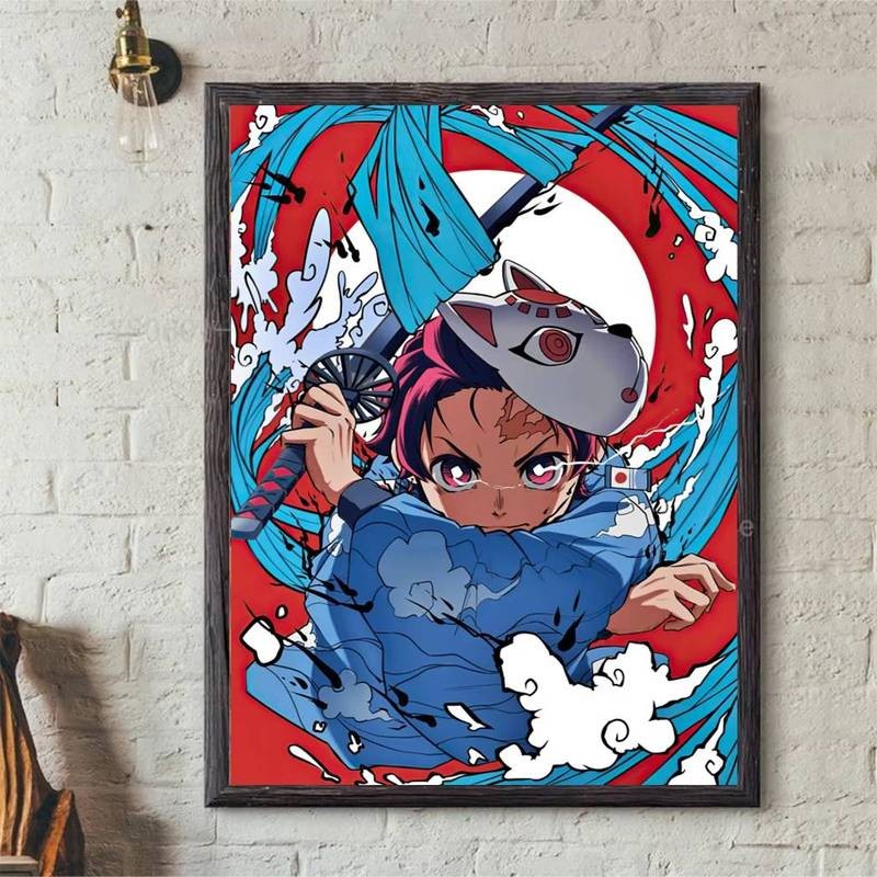Anime Nhật Bản Diệt Quỷ Nghệ Thuật Treo Tường Độ Nét Cao poster Nội Thất Màn Hình In Phòng Khách badroom Trang Trí Nhà Giấy Dán Tường