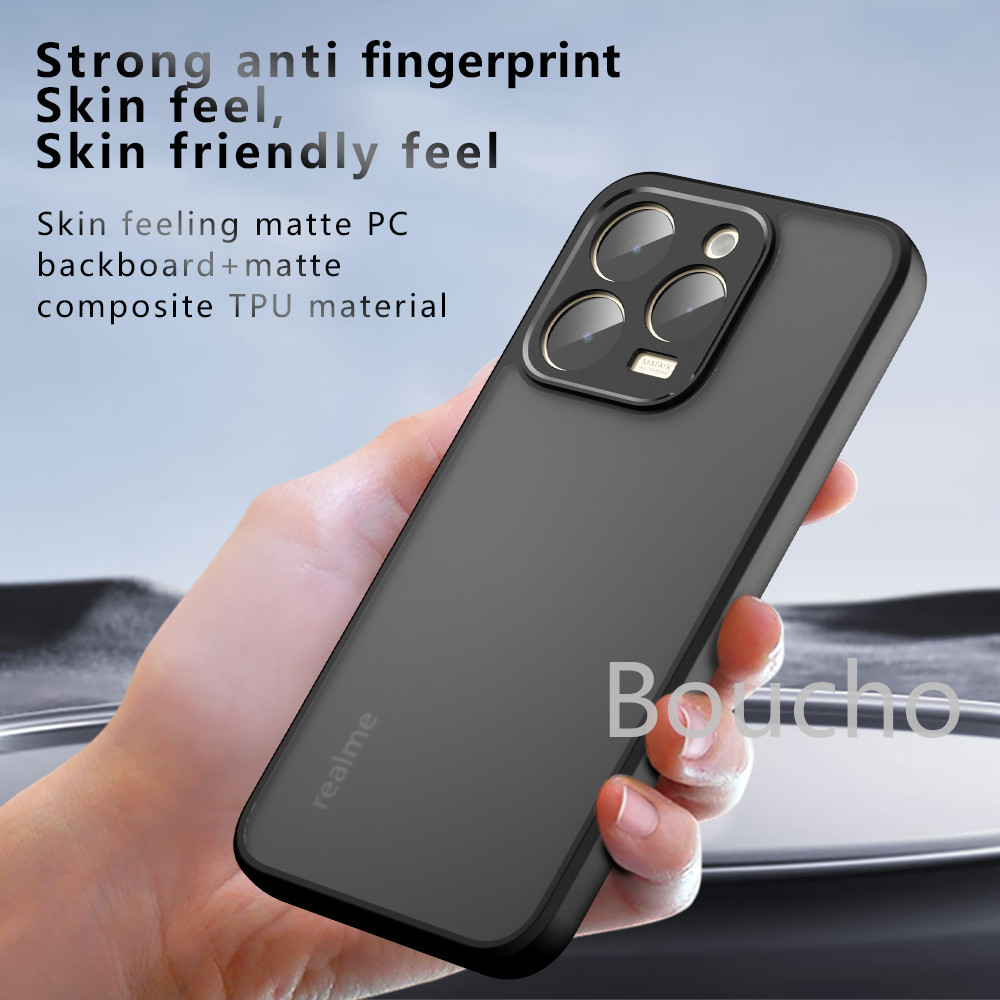 Ốp Điện Thoại Trong Suốt Mờ Cho Realme 15T Realme15T 5G Giáp Chống Sốc Chống Vân Tay Mặt Sau Bìa Cứng